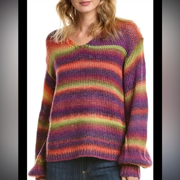 Vince Camuto Sweaters - Vince Camuto Striped V-Neck Sweater